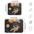 thumbnail image 4 of Yayeee Dish Drying Mat for Kitchen Counter 16"x18" Microfiber Absorbent Pad, Retro Watercolor Planet, 4 of 7