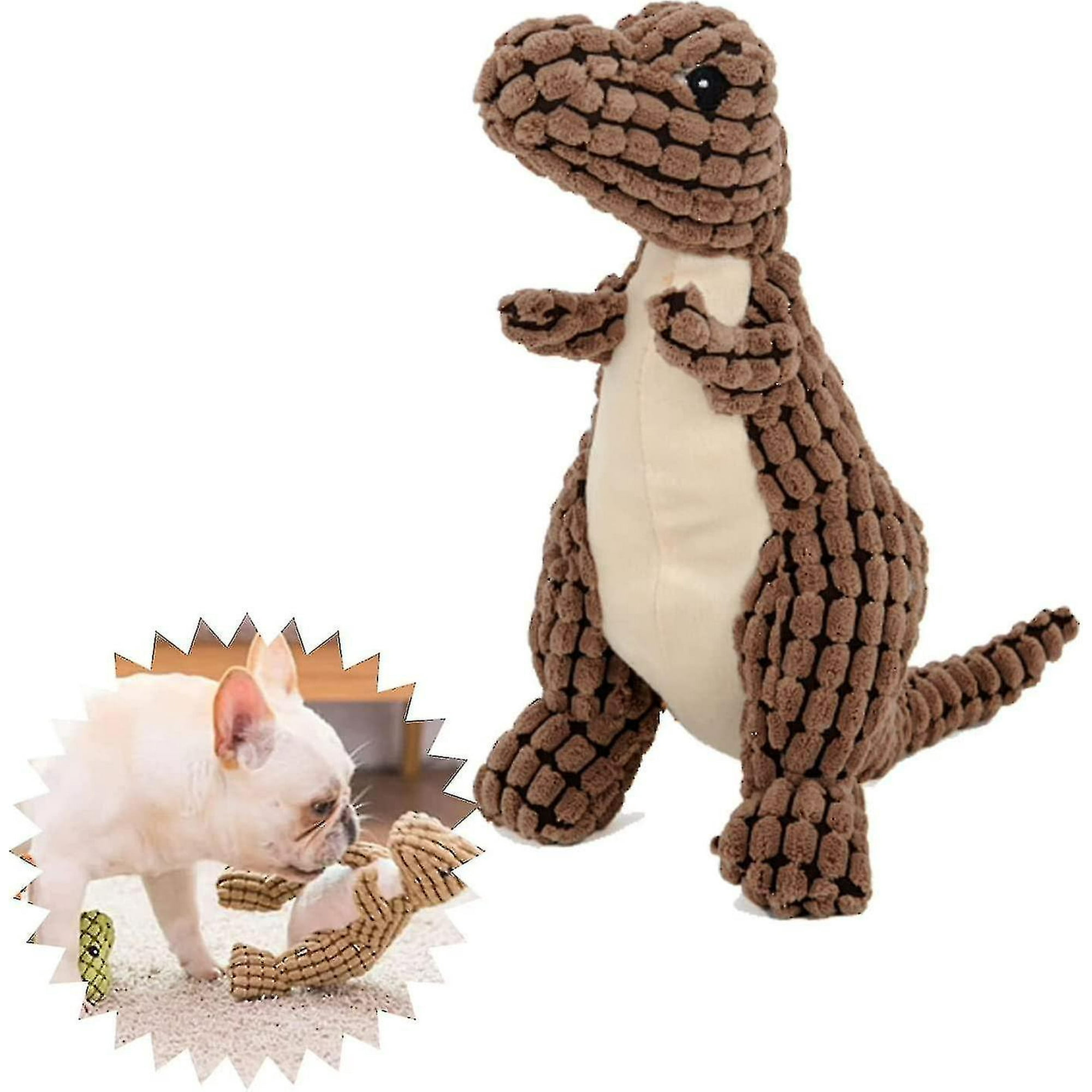 Indestructible Robust Dino Squeaky Dog Toys For Aggressive Chewers Stuffed Dog Toy Plush Dog Toy
