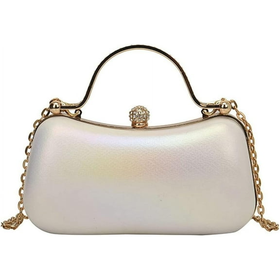 Kukuzhu Women Small Chic Shoulder Bags Fashion Shiny Evening Purse Chain Crossbody Bag