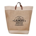 thumbnail image 2 of Jute Cloth Shopping Bag, Simple Style White Edge Large Jute Storage Bag EVA  for Travel Hanger Pattern,Letters Pattern, 2 of 8