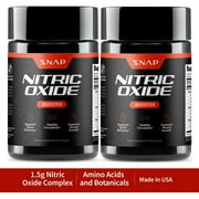 Angle View: Snap Supplements Nitric Oxide Booster 1500mg - Pre Workout, Muscle Builder, 60 Capsules, 2pk