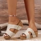 thumbnail image 5 of Amzcrzy Zapatos de mujer,Zapatos de mujer,Zapatillas de mujer, Sandalias romanas de tacón alto con suela gruesa y diseño de pico de pez para mujer Sandalias Mujer Zapatillas De Casa, 5 of 8