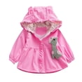 thumbnail image 2 of LFEOOST Toddler Baby Girls Fall Winter Clothes Windproof Jacket for 1-4 Years Old Kids Ear Hooded Casual Coat Outwear Hot Pink 8, 2 of 5