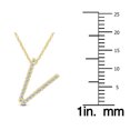 thumbnail image 2 of SZUL Women's 1/8 Carat TW V Initial Diamond Pendant Necklace in 10K Yellow Gold with Adjustable Chain (J-K-L Color, I2-I3 Clarity), 2 of 5