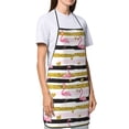 thumbnail image 4 of Disketp Gold Glittering Hearts and Flamingos Kitchen Apron with adjustable Aprons for Women with Pockets Cooking Powder Pink Apron, 4 of 7
