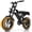 Black, variant on ESKUTE Electric Bike for Teens & Adults – 750W Motor (1500W Peak), 28 MPH, 48V 13Ah Battery, 16"x4" Fat Tires, 7-Speed, Dual Suspension, Black