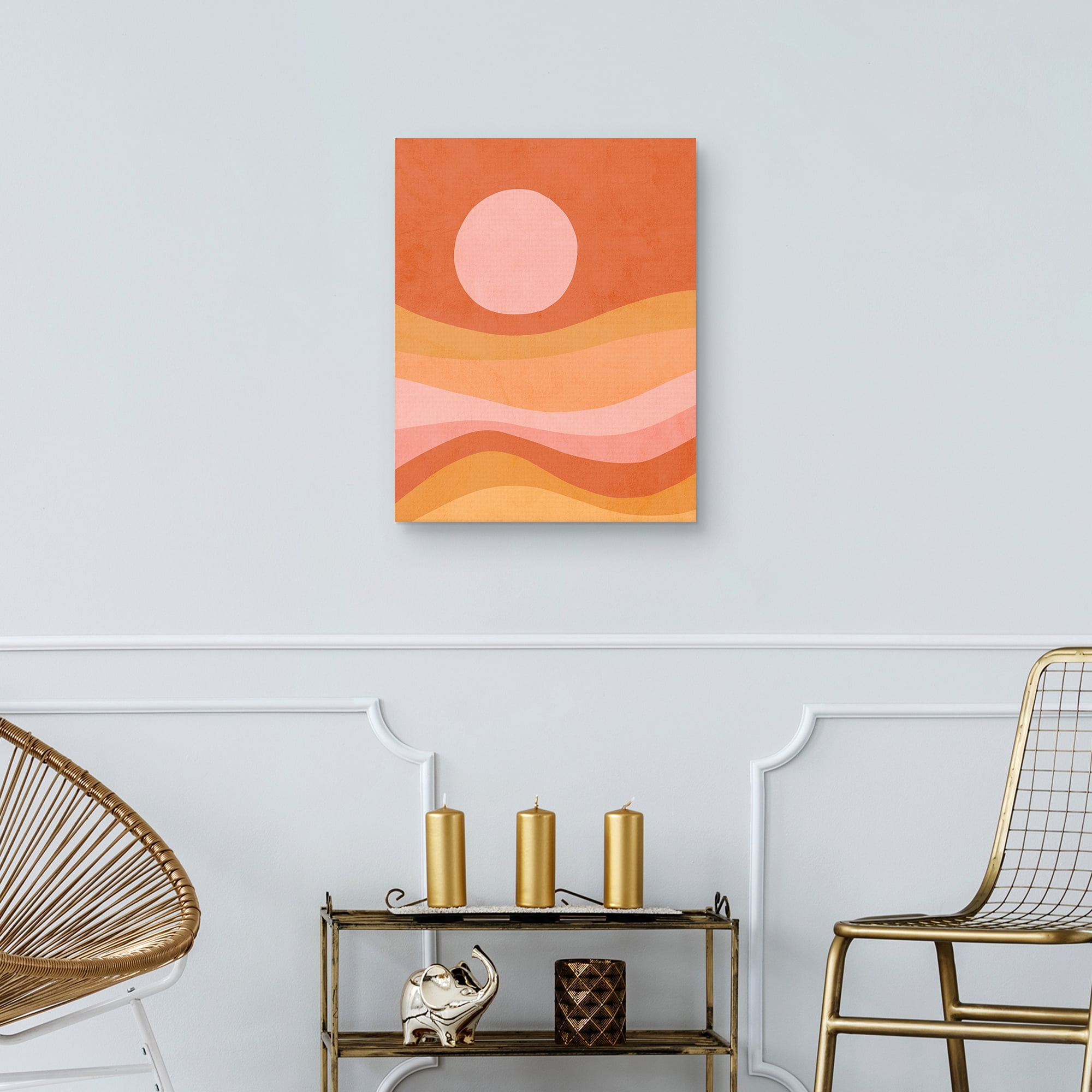 Peachy Summer Sunset by Dominique Vari Canvas Art Print