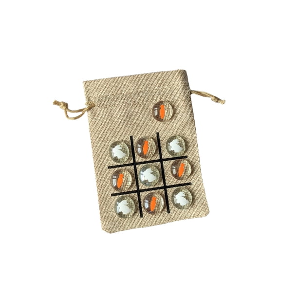 Juego Tic Tac Toe, regalo con temática de Pascua para niños con bolsa y guijarros