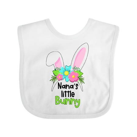 

Inktastic Nana s Little Bunny Cute Easter Bunny Ears Gift Baby Boy or Baby Girl Bib