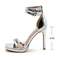 thumbnail image 6 of Women's Double Ankle Strap High Heel Sandals Stiletto Platform Dress Shoes, 6 of 6