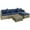 Yellow/Navy Blue/White, variant on Outsunny Patio Wicker Sofa Furniture Set with Cushions Mixed 6 Pieces grey