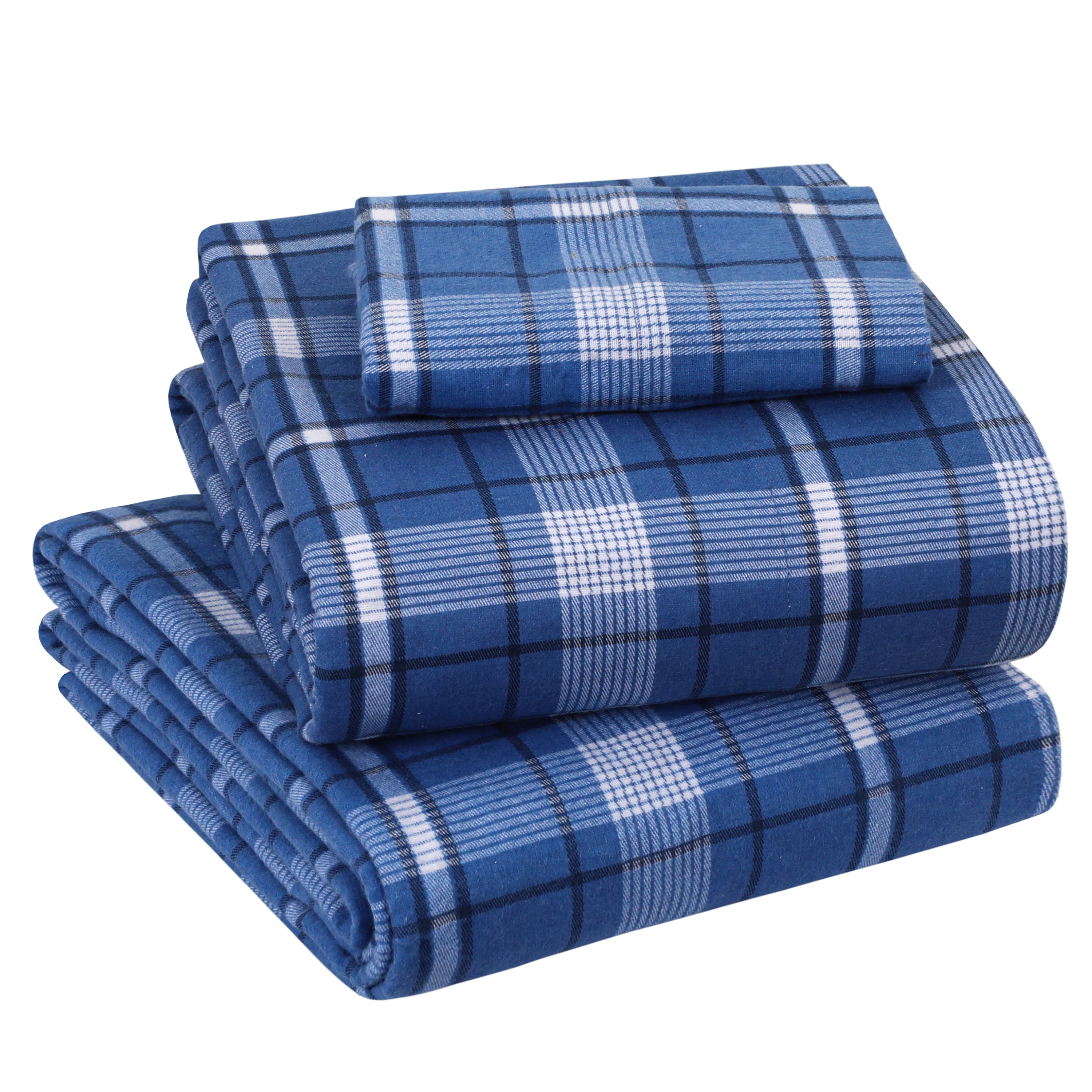 Sleepdown 100 Cotton Twin XL Sheet Set 160 GSM Soft and Cozy Flannel