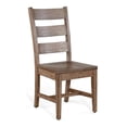 thumbnail image 3 of Home Square 6-Piece Set with Table & 4 Ladderback Chairs & Bench in Taupe Brown, 3 of 16