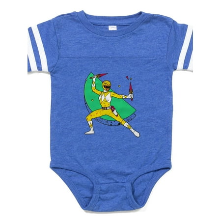 

CafePress - Power Rangers Yellow Ranger - Cute Infant Baby Football Bodysuit