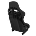 thumbnail image 4 of DNA Motoring Black Fabric Fixed Position Racing Car Bucket Seat Pair Full Set w/Sliders, 4 of 7
