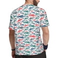 thumbnail image 2 of Rocae Colorful Shark for Men's Mesh Quick-Dry Short Sleeve Workout T-Shirt,Mens Crew Neck Tee Lightweight Soft Classic T Shirts Large, 2 of 9