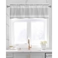 thumbnail image 2 of Faux Linen Valances for Windows Farmhouse Gray White Stripe Curtains Valance Light Filtering Rod Pocket Small Window Treatment for Kitchen Living Room Bedroom 42x12In, 2 of 6