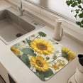 thumbnail image 6 of Dish Drying Mat Absorbent Dish Drainer Kitchen Counter 15.7x11.8inch Dish Drying Pad for Countertops Sinks Draining Racks Sunflower and Bee Pattern, 6 of 9