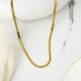 thumbnail image 2 of JeenMata Collier Chaîne Plate Moderne de 16 Pouces en Placage Or Jaune - Collier de Mode Ajustable, 2 of 6