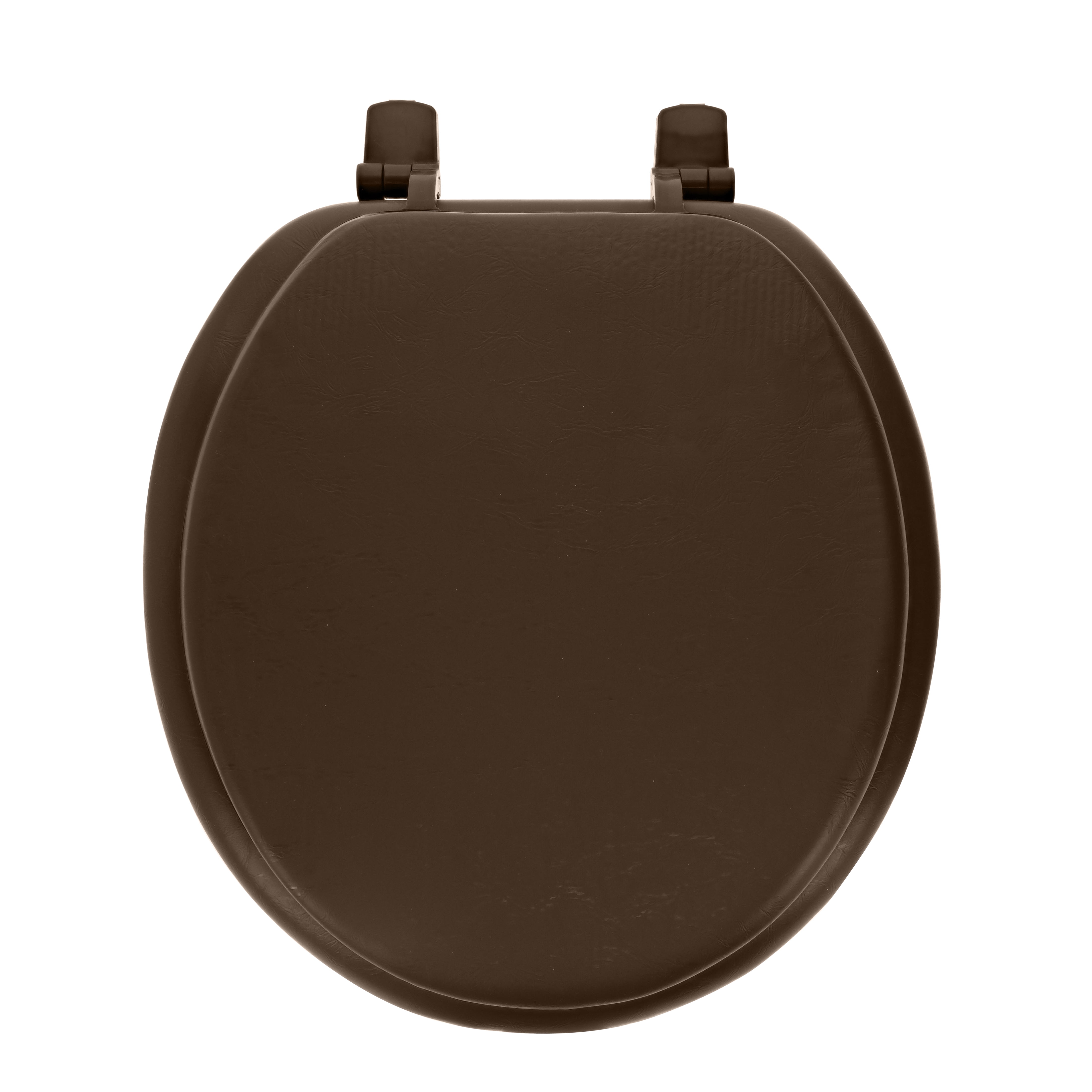 Ginsey Home Solutions Round Soft Cushion Toilet Seat, Brown