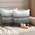 thumbnail image 2 of Black White Gradient Pillow Covers 2 Pack Abstract Ombre Texture Modern Art Pillowcase Waterproof Outdoor Throw Pillow Cover for Patio Garden Square Cushion 24”x24”, 2 of 9