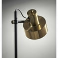 thumbnail image 2 of Retro Floor Lamp with Matte Black Pole and Adjustable Jumbo Antique Brass Metal Shade, 2 of 5