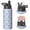 White-3, variant on Christmas 18 oz Insulated Stainless Steel Water Bottle with Straw & Cleaning Brush , Leakproof, BPA-Free, 304 Stainless Steel, Wide Mouth, Travel Mug for Car, Gym, Office