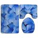 thumbnail image 1 of ABPHQTO Flores azules Juego de alfombras de baño de 3 piezas Alfombra de baño Alfombra de contorno y tapa de inodoro ABPHQTO Cont-CHAPPLE-35941, 1 of 2