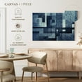 thumbnail image 5 of Elephant Stock Creative Blue Abstract Wall Art - Horizontal Canvas Wall Art - Living Room Wall Decor - Abstract Canvas - Blue And Beige Decor - 51" x 34", 5 of 8