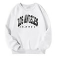 thumbnail image 3 of HUAXUN-Girls Oversized Crewneck Sweatshirt | Cute Letter Print Fleece Pullover | Long Sleeve Casual Tops | Lightweight Comfortable Wear | 3-9 Years Kids Basic Solid Sweater(White,4-5Years), 3 of 7