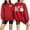 Red Sweatshirts, variant on Jsaierl Women's Halloween Sweatshirts Spooky Print Pullovers Fall Loose Fit Round Neck Long Sleeve Sweater Tops Halloween Costumes, Sizes S-2XL