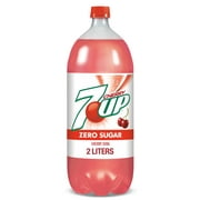 7UP Zero Sugar Cherry Soda Pop, 2 L, Bottle