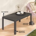 thumbnail image 3 of Outdoor Rectangular Coffee Table, Grey Galvanized Steel Slatted Patio Table, 40"L x 24"W x 18"H, Weather-Resistant Garden Furniture for Balcony, Terrace, Porch and Backyard, 3 of 7