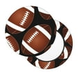 thumbnail image 7 of Uemuo Brown Football On Black Pattern Round Bar Stool Seat Covers Washable Stool Cushion Slipcover Elastic Bar Chair Covers-12 inch, 7 of 7