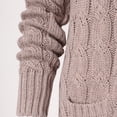 thumbnail image 5 of Long Cardigan Sweaters for Women 2025 Fall Winter Long Sleeve Cable Knit Open Front Button Sweater with Pockets, 5 of 8