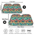 thumbnail image 3 of Picia Hawaii Palms Curved Windshield Sunshade Accordion Folding Style Auto Shade for Car Truck SUV Van Blocks UV Ray Sun Visor Protector -Small, 3 of 7
