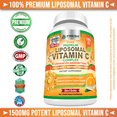 thumbnail image 2 of Fresh Healthcare Liposomal Vitamin C 1500mg, 180 Vegan Capsules - Support Immune System, High Absorption & Bioavailability, Fat Soluble Vit C, Collagen Booster, Non-Gmo, 180 Capsule Powder Supplement, 2 of 6