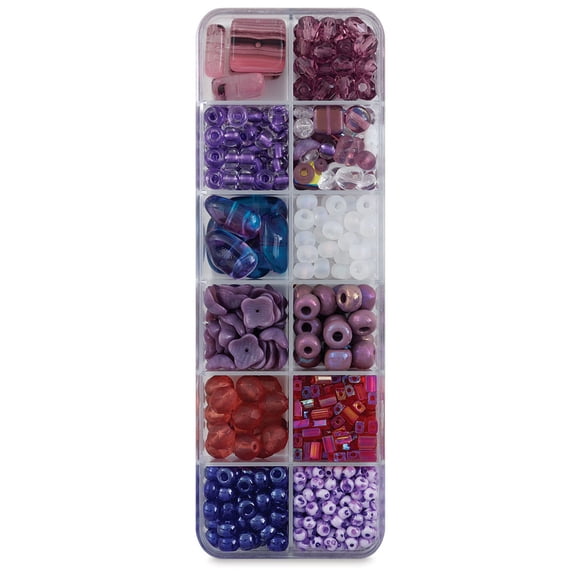 John Bead Czech Glass Bead Box Mix - Passionfruit Flower