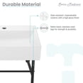 thumbnail image 4 of Claire 30" Console Sink White Basin Black Legs with 8" Widespread Holes, 4 of 6