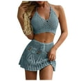 thumbnail image 1 of Maillot de Bain Deux Pièces d'Été pour Femmes, Crocheté et Ajouré, 1 of 6