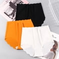 thumbnail image 3 of NUZYZ 5 Pcs Women Seamless Underwear High-Waisted No Show Stretchy Ice Silk Briefs Side Invisible Panties, 3 of 8