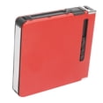 thumbnail image 3 of Estuche para 20 cigarrillos regulares, recargable por USB, con encendedor para hombres y mujeres, regalo ideal para fumadores, color rojo, 3 of 14