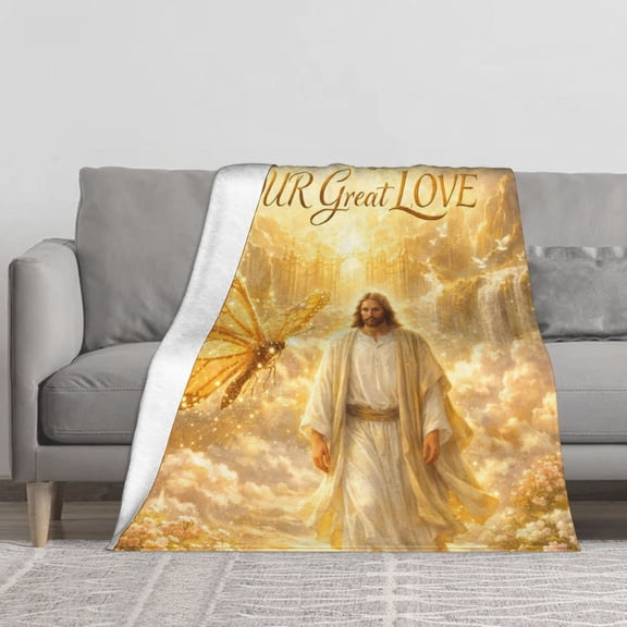Open Our Eyes to Your Great Love Flannel Throw Blanket Soft Blankets for Bed Sofa