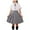Gray, variant on Women School Girl Outfits Set School Girl Costume Top With Mini Pleated Skirt Black,3-4 Years