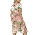 thumbnail image 4 of Fshaion Robe d'Été pour Femmes 2024 Grande Taille Décontractée Col Rond Bretelles Manches Courtes Imprimé Floral Robe Ample avec Poche Liquidation à Moins de 10!, 4 of 7