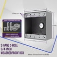 thumbnail image 2 of Caja para tomacorriente ENERLITES EN2575 resistente a la intemperie, gris, de 2 módulos, 2 of 7