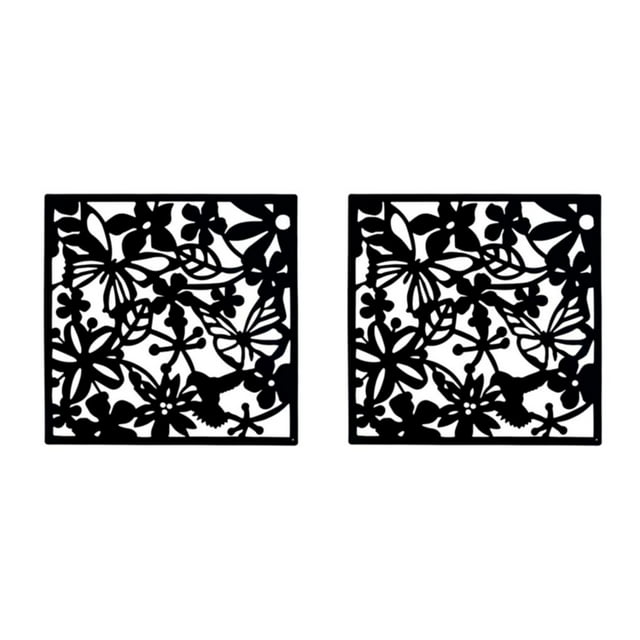 Naiovety 4x Panel divisor de habitación DIY fácil de montar Panel de pantallas divisorias colgantes duraderos y modernos mariposas negras Mariposas Negras 2Conjunto