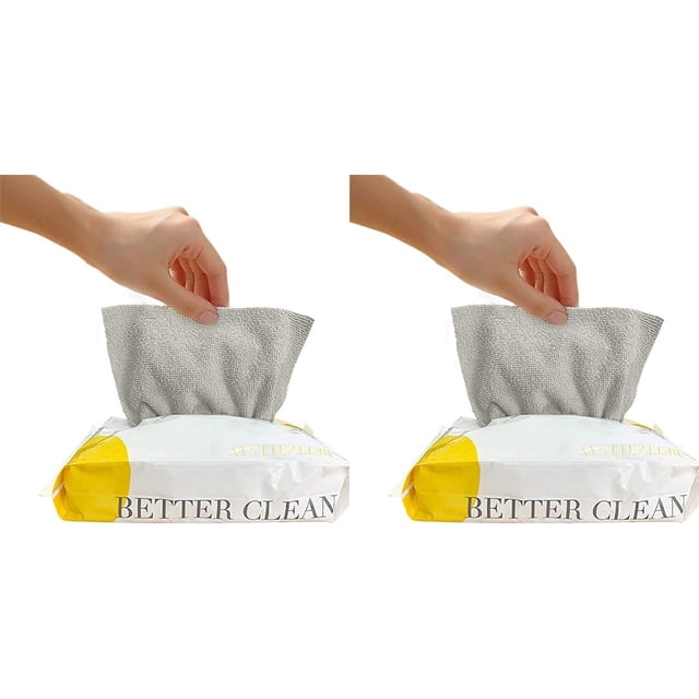 YWIYIUD 2 Packs Reusable Cleaning Towels Thickened NonScratch and Washable Cleaning Cloths Absorbent Multipurpose Cleaning Towels for Kitchen Home Hotel and Car Use