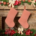 thumbnail image 6 of Rateoe Orange Gingham Print Christmas Stockings,18 Inch Large Christmas Stockings Decoration Ornaments for Holiday Home Fireplace Indoors, 6 of 8