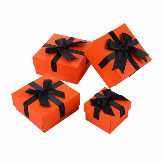 THOPBPRK Gift Box 7.5 x 7.5 x 3.5 Inches Decorative Packaging Box for Jewelry Crafts and Small Items Sturdy Cardboard Storage Case for Birthdays Weddings Holidays, 1Pack A